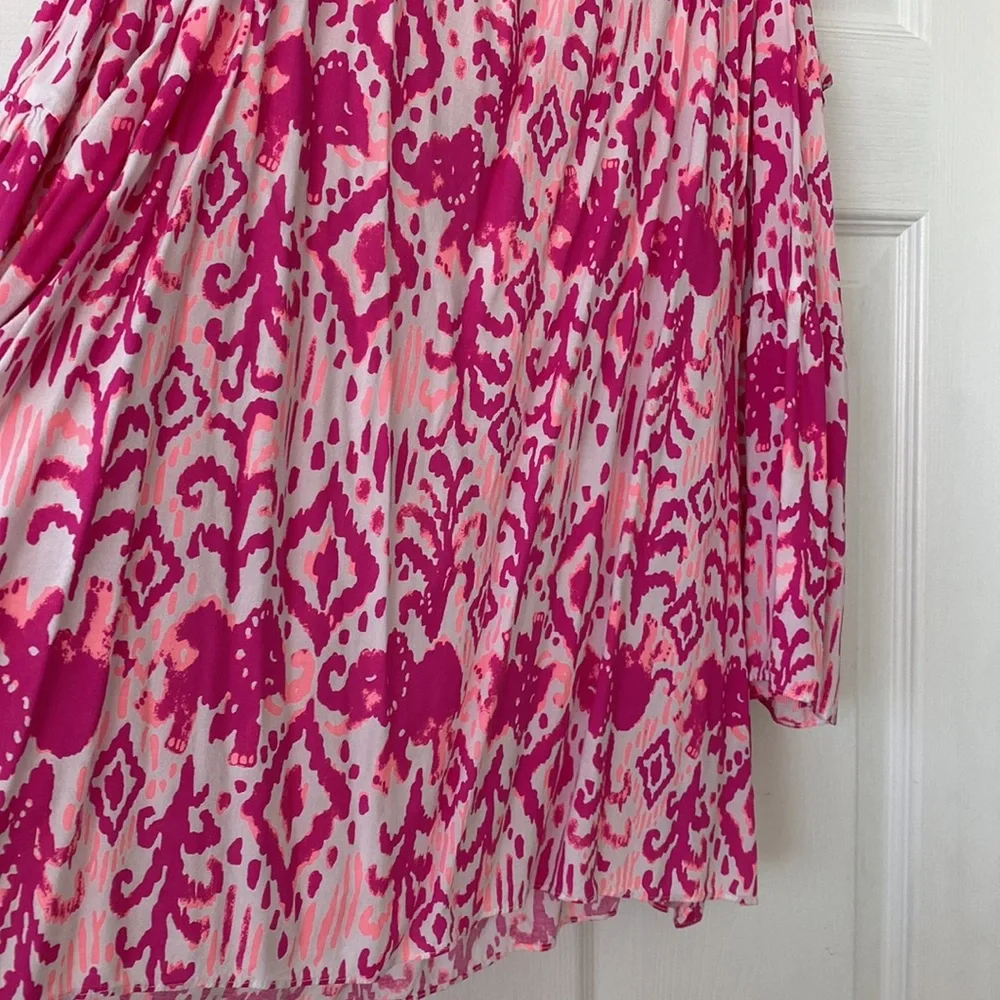 Lilly Pulitzer Alanna Top in Tons of Fun in pinks and white - Picture 9 of 9